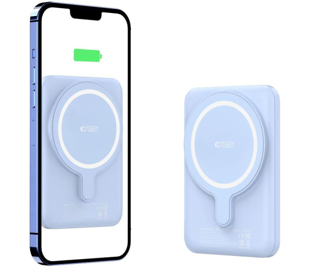 TECH-PROTECT PB10 LifeMag MagSafe Power Bank 5000 mAh niebieski 9589046926693 - 1101214 - zdjęcie 4